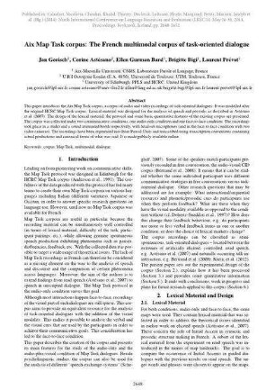 Aix Map Task corpus: The French multimodal corpus of task-oriented dialogue