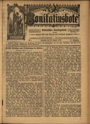 Erste Ausgabe vom Sonntag, den 23. Januar 1898.