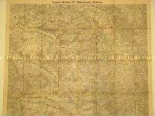 Topographische Karte des Gebietes östlich Reims