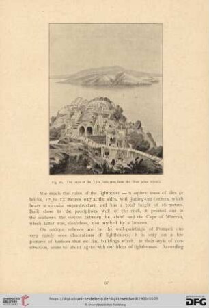 Fig. 26.  The ruins of the Villa Jovis seen from the West (after Alvino)