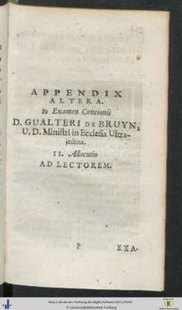Appendix altera.