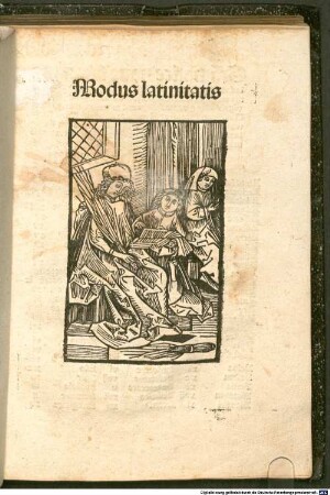 Modus latinitatis - De orthographia : im Anhang Regulae de arte dicendi und de accentu, Nomina numeralia, Formeln, Synonyma und Adverbien