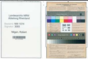 Entnazifizierung Robert Nilgen , geb. 24.03.1913 (Friseur)