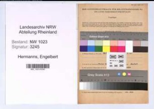 Entnazifizierung Engelbert Hermanns , geb. 08.12.1900 (Techn.Angest.)
