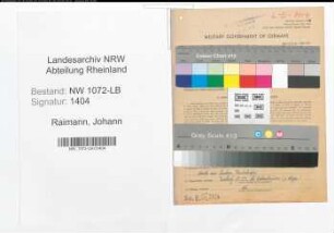 Entnazifizierung Johann Raimann , geb. 15.01.1905 (Arbeiter)