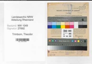 Entnazifizierung Theodor Trimborn , geb. 28.10.1894 (Zugfuehrer)