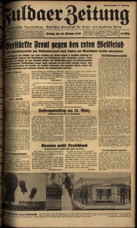 Ausgabe vom Freitag, den 24. Februar 1939.