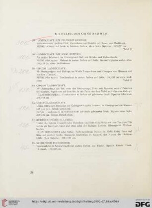 B) Rollbilder ohne Rahmen (Nr. 298-304)