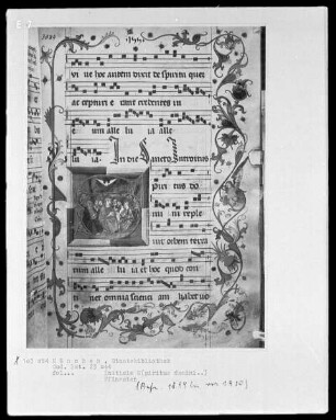 Graduale aus Ebersberg — Initiale S (piritus domini) mit der Ausgießung des heiligen Geistes