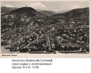 Heppenheim an der Bergstraße, Gesamtansicht / Luftaufnahme