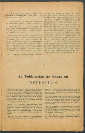 La publicación de obras en "Argentores"