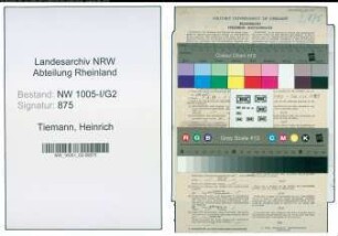 Entnazifizierung Heinrich Tiemann , geb. 19.10.1896 (Finanzbeamter)