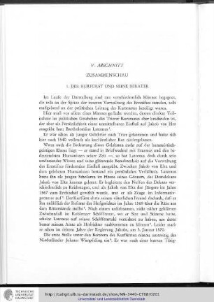 V. Abschnitt: Zusammenschau