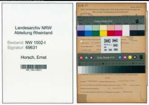 Entnazifizierung Ernst Horsch , geb. 24.04.1909 (Kaufm.Angest.)