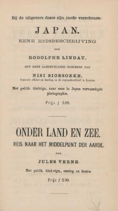 Bij de uitgevers dezes zijn mede verschenen: ...