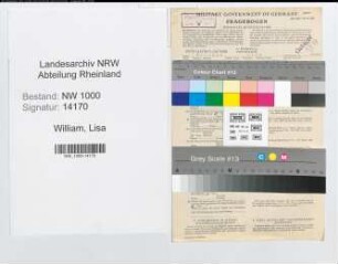 Entnazifizierung Lisa William, geb. 30.09.1913 (Bueroangest.)