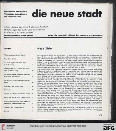 Neue Ziele