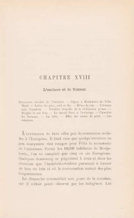 Chapitre XVIII. L'esclave et le voleur