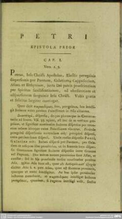 Petri Epistola Prior