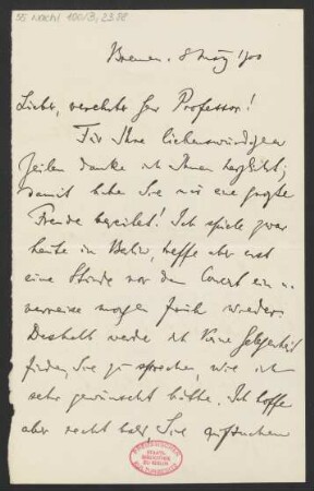 Brief an Karl Klindworth : 08.03.1900