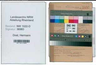 Entnazifizierung Hermann Dost , geb. 23.11.1898 (Bahnbeamter)