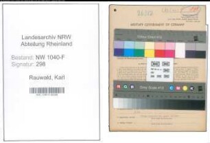 Entnazifizierung Karl Rauwald , geb. 23.12.1905 (Zollangestellter)