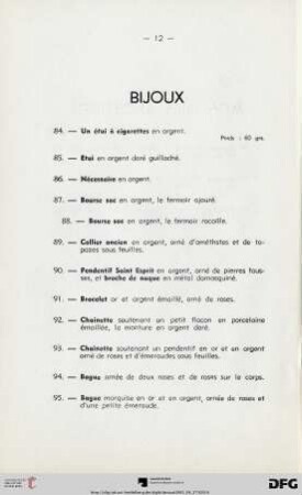 Bijoux (Nr.84-137)
