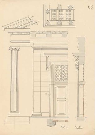 Baukonstruktion: Tempel: Ansicht, Grundriss, Schnitt