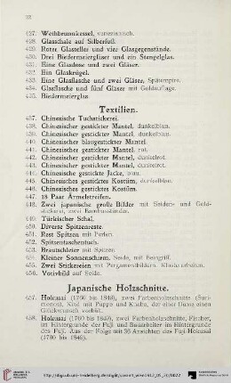 Japanische Holzschnitte (Nr. 457-471)