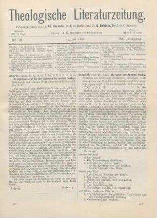 322-324 [Rezension] Schmidt, Wilhelm, Die Lehre des Apostels Paulus. 2. Jahrgang 1898