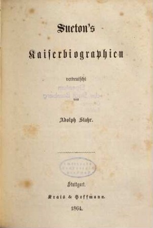 Sueton's Kaiserbiographien