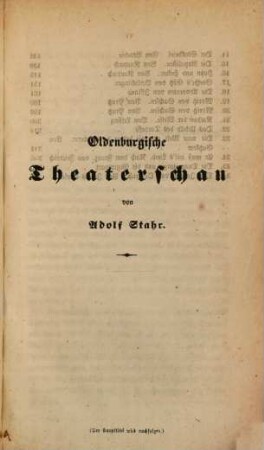 Kleine Schriften zur Kritik der Literatur und Kunst : von Adolf Stahr. Bevorw. von Julius Mosen. 2, Oldenburgische Theaterschau