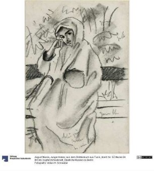 Junger Araber, aus dem Skizzenbuch aus Tunis