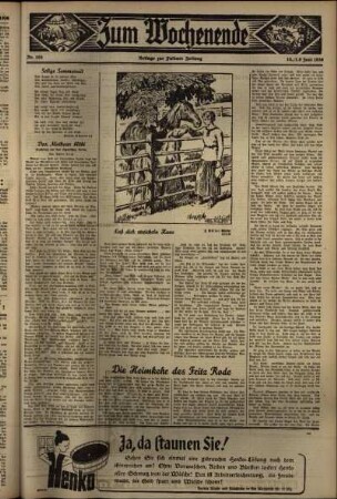 Dritte Ausgabe vom Sonntag, den 19. Juli 1936.