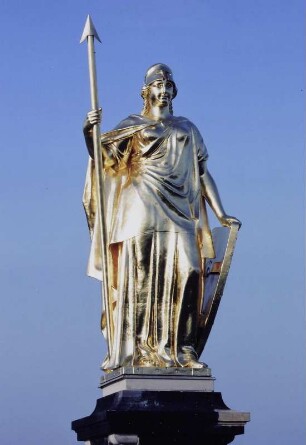 Saxonia : Dresden, Ständehaus, Figur der Saxonia als Bekrönung der Turmhaube
