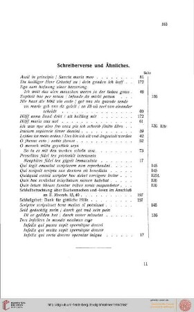 Schreibverse und Ähnliches