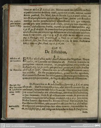 Cap. V. De Effectibus