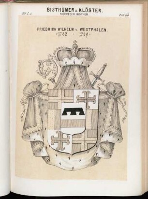 Taf. 69. Paderborn Bisthum. - Friedrich Wilhelm v. Westphalen 1782 - 1789