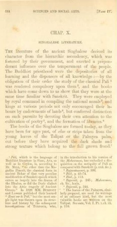 Chap. X. Singhalese literature
