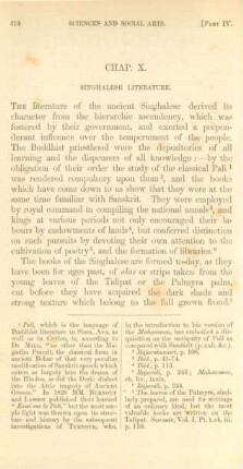 Chap. X. Singhalese literature