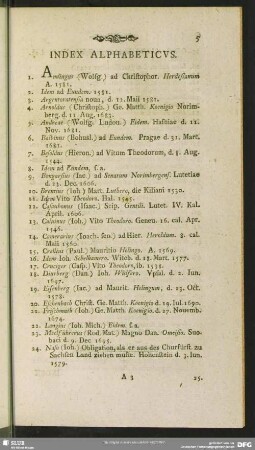 Index Alphabeticus
