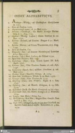 Index Alphabeticus