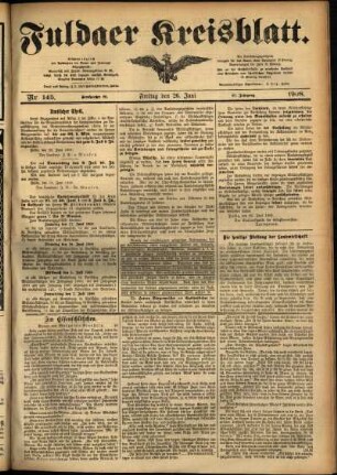 Ausgabe vom Freitag, den 26. Juni 1908.