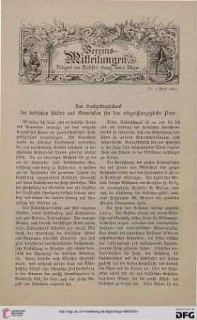 Vereinsmitteilungen Nr. 9 (Juni 1888)