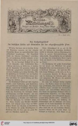 Vereinsmitteilungen Nr. 9 (Juni 1888)