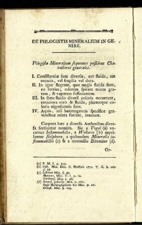 De philogistis mineralium in genere.