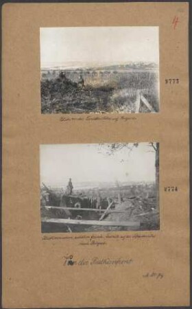 Blick von einem eroberten französischen Geschütz auf der Topsiderhöhe nach Belgrad