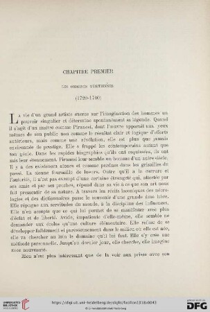 Chapitre Premier Les Origines Vénitiennes (1720-1740)