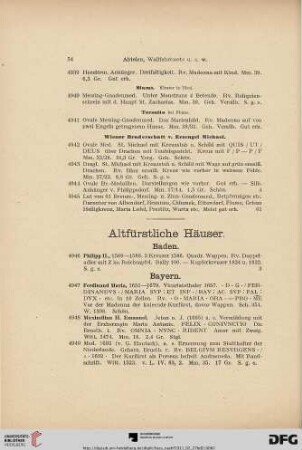 Altfürstliche Häuser