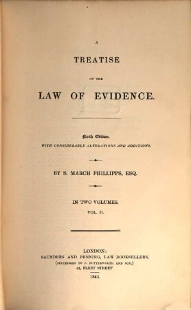 A treatise on the law of evidence : in two volumes. 2